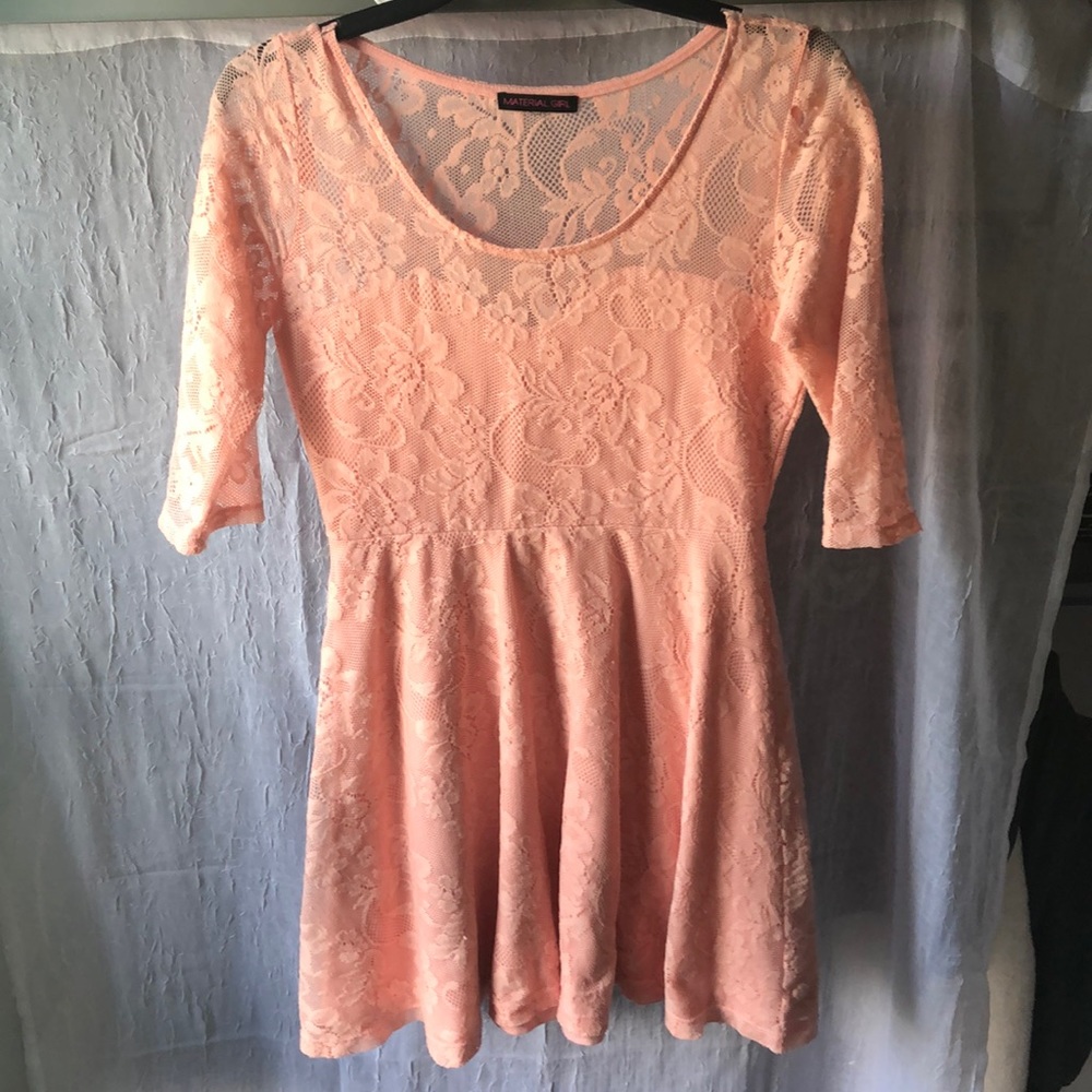 Peach colored dress